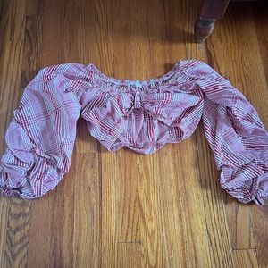 Long sleeve cropped shirt size small